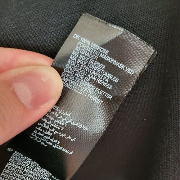 Reiss Black pullover long sleeve Top. Sz:L - Picture 5 of 8